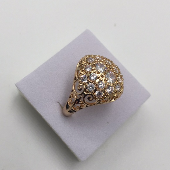 18K GOLD PLATED OVER 925(sterling silver)sapphires - Picture 4 of 6